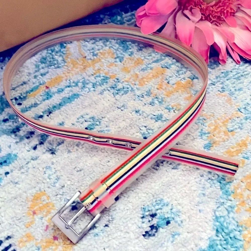 90’s Jelly Belt w/Colorful Stripes